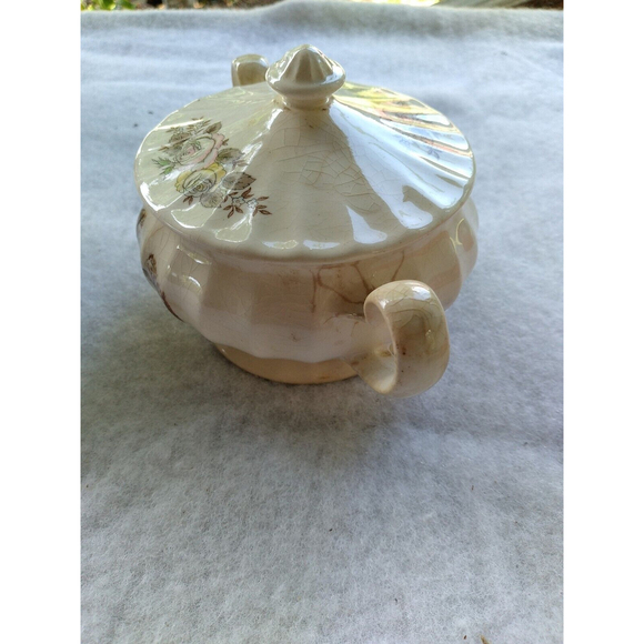 Antique Edwin M Knowles China Co Semi Vitreous  Pitcher creamer sugar Bowl - Picture 6 of 8